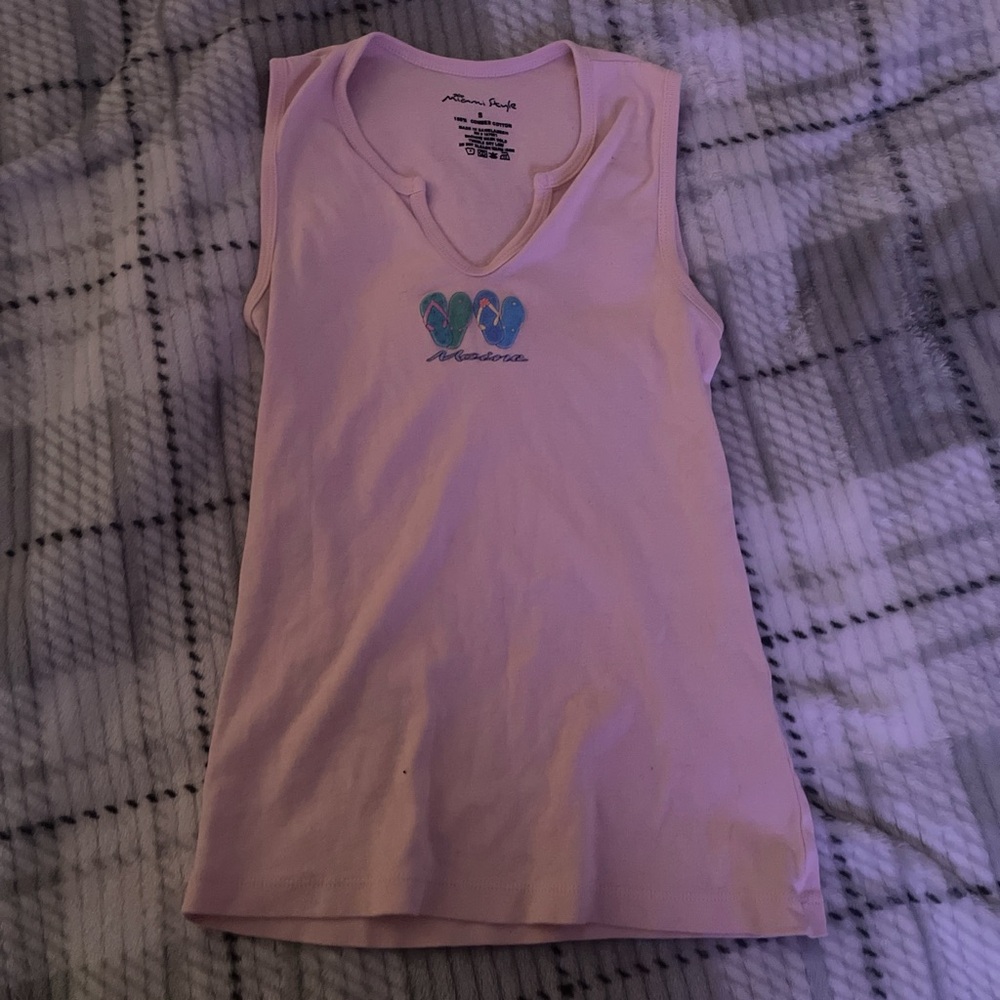 Miami Style Pink Sleeveless Top
